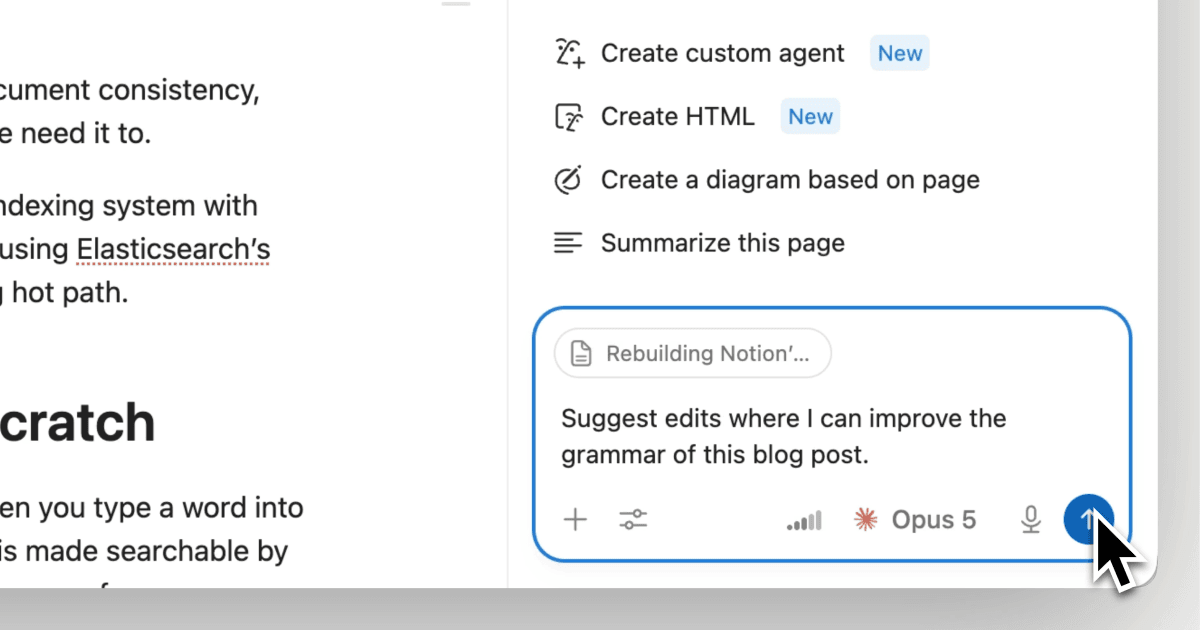 Ask your agent to suggest edits