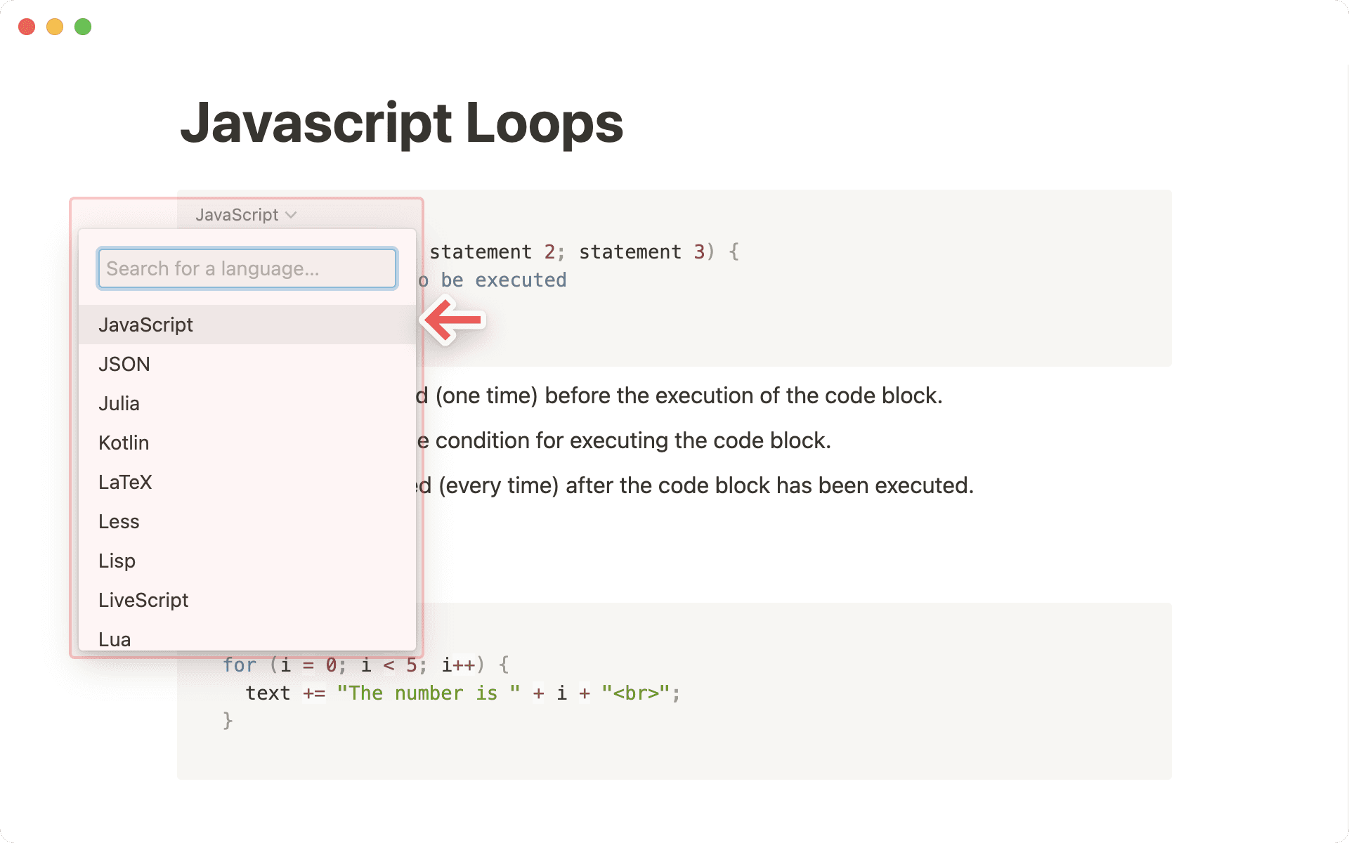 Syntax highlighting