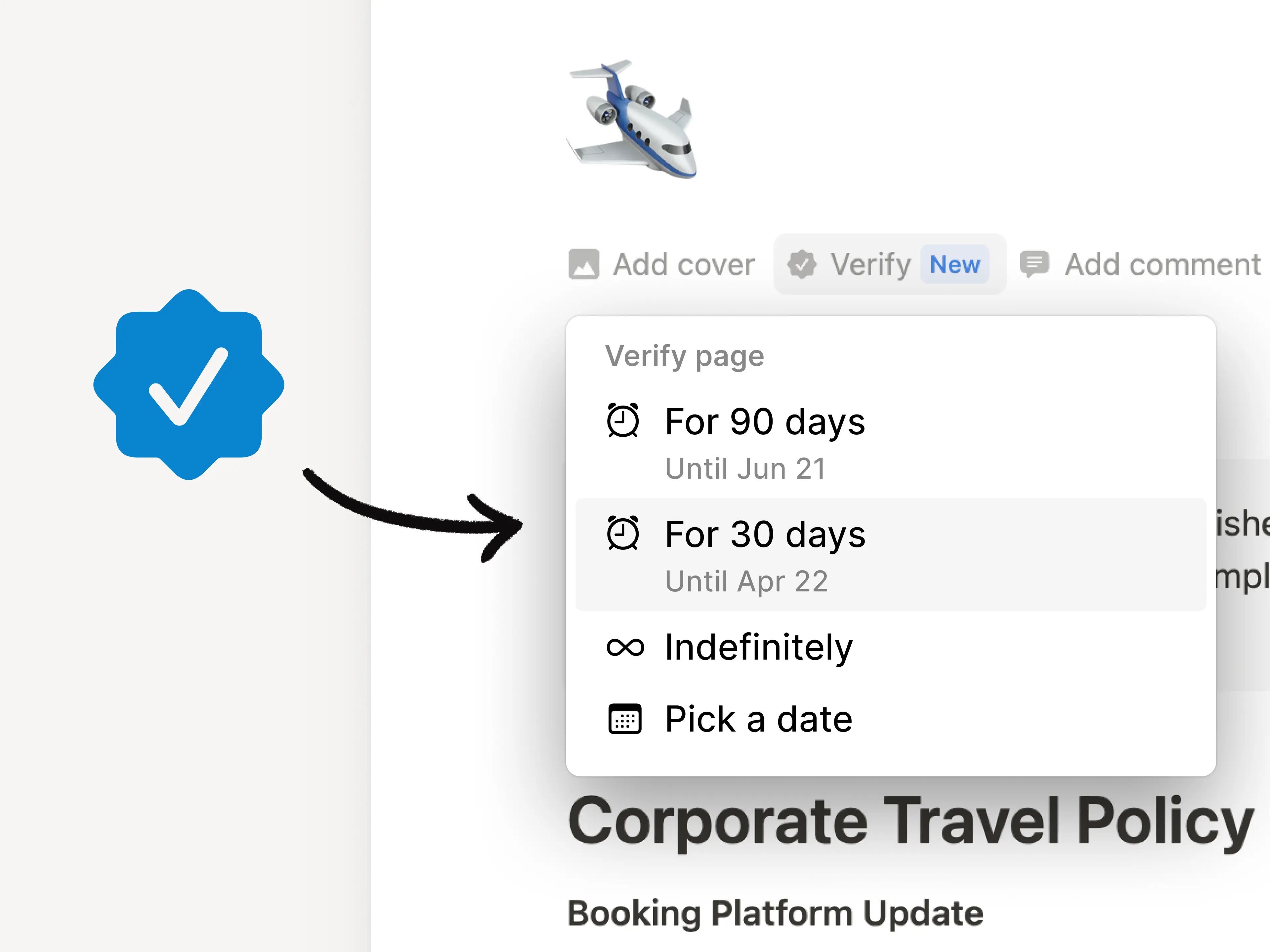 Verified pages